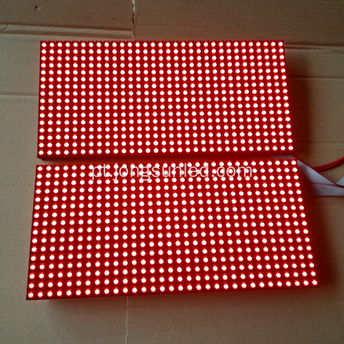 Módulo de exibição de LED vermelho único externo P10 vermelho